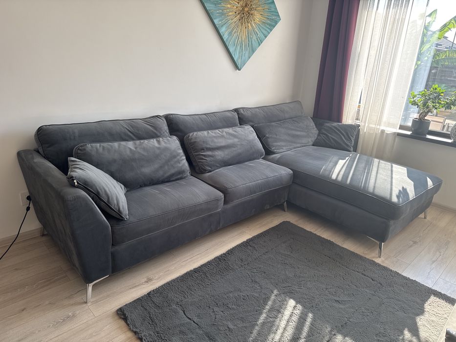 LENNOX Colțar cu șezlong dreapta, stofă