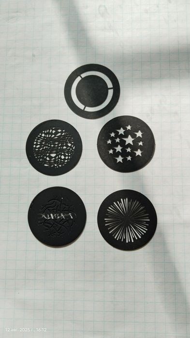 Металлические маски GOBO для фото /проектора