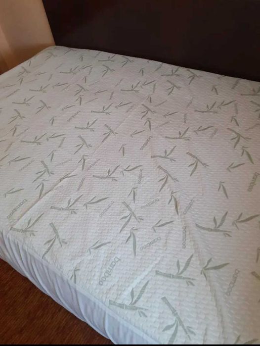 Нов бамбуков непромокаем протектор с ластик за матрак 160/200 см