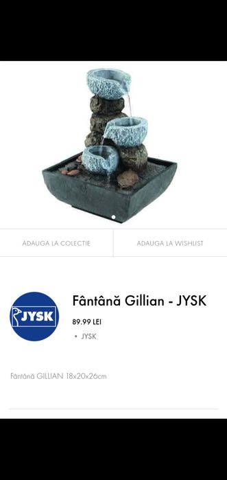 Vand fantana decorativa