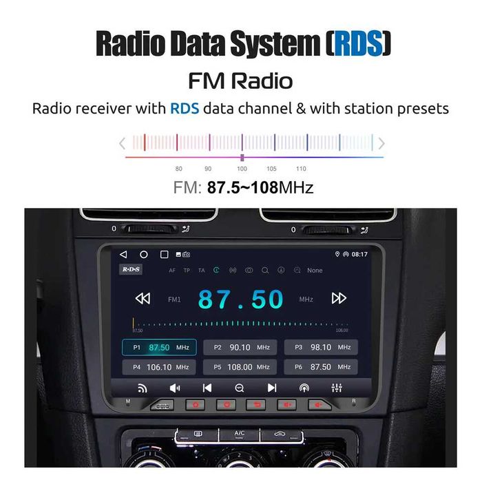 9” 2-DIN мултимедия за Volkswagen-SEAT-Skoda Android 14   4/64GB
