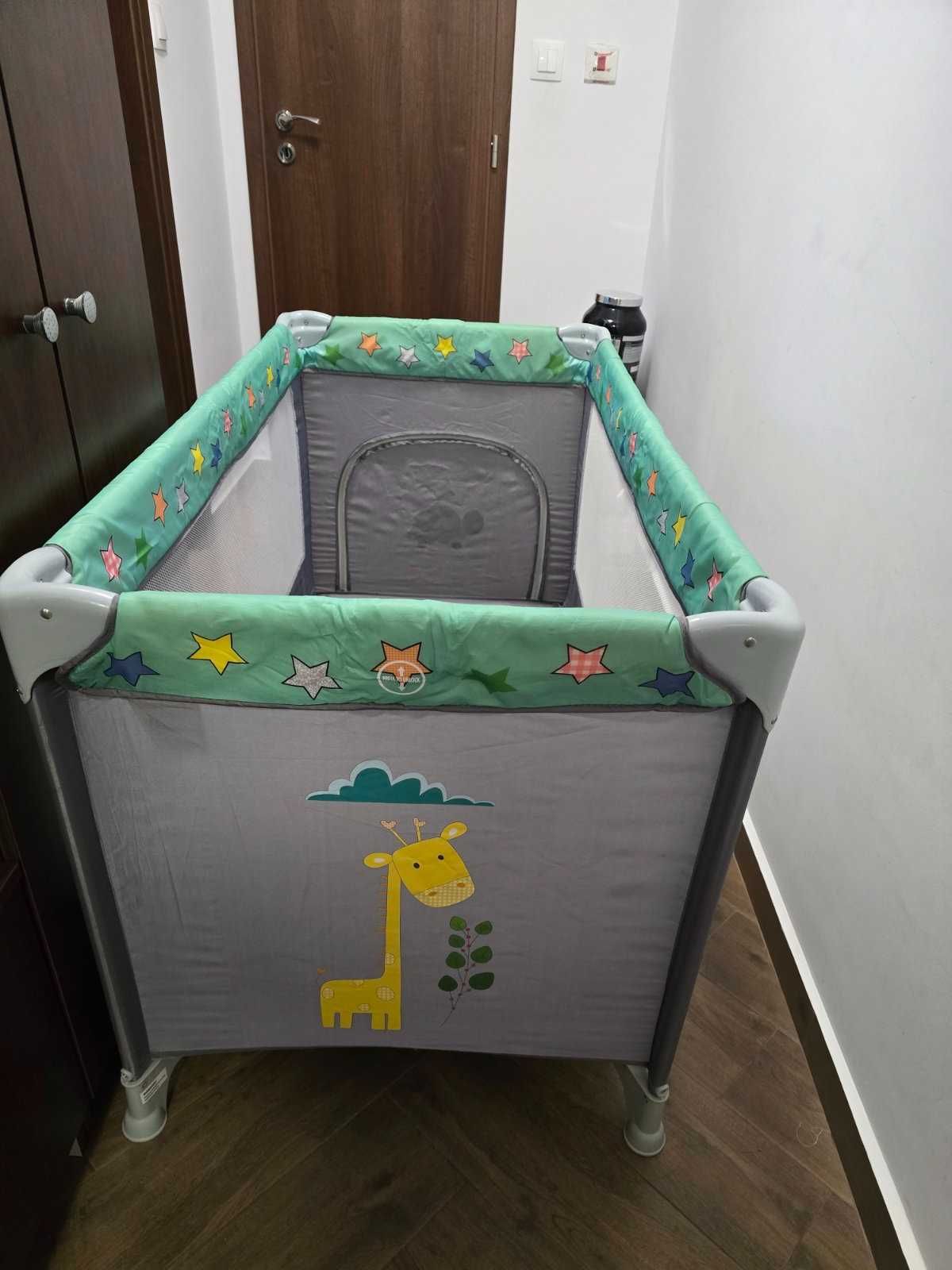 Детска кошара Safari от Moni цвят тюркоаз / детско легло