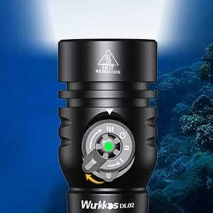 Lanterna subacvatica amfibie Wurkkos DL02, 3000 lumeni scuba + manusa