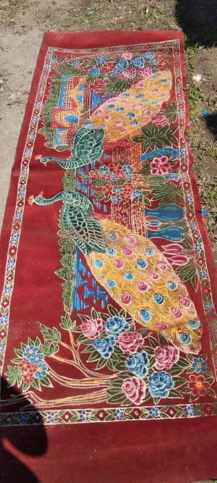 Carpete vintage batik pauni/ cerbi