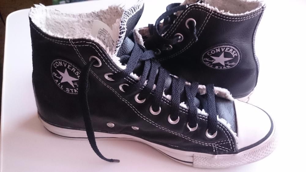 Converse All Star din piele imblanita
