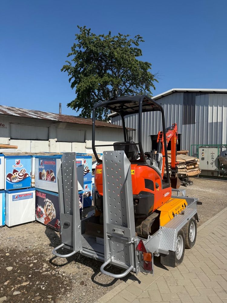 Mini Exacavator KUBOTA 1.5T, model: KX015-4 + Remorca