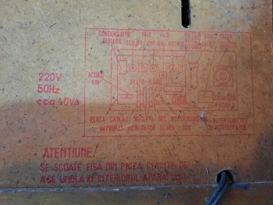 Radio vechi Alda 5691A1 , Electrica , Vintage, Retro.