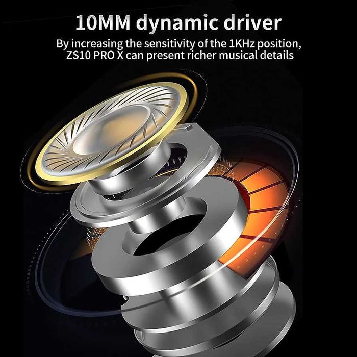 Casti intraauriculare Yinyoo KZ ZS10 PRO X muzicieni/gaming