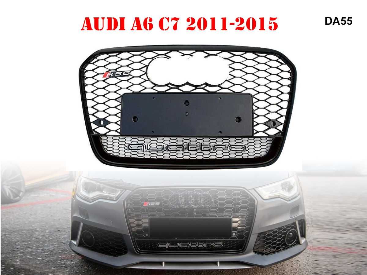 Grila Frontala  Sport Neagra Bara Față Tip RS  Tuning AUDI A6 C7 12-15