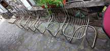 Set 4 scaune vintage Mid Century Chrome dining Wire Chair