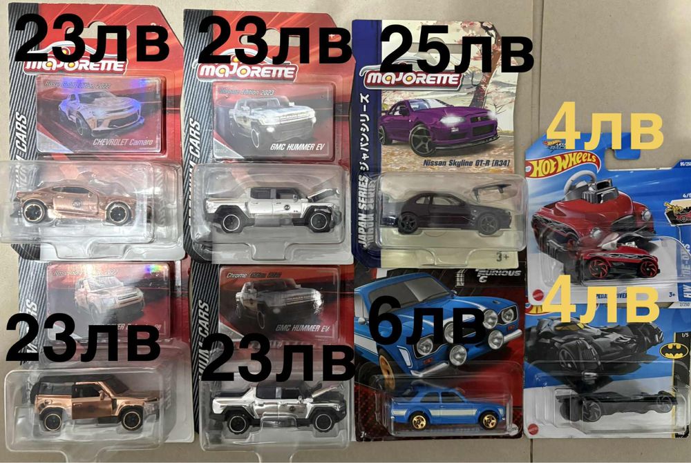 Hot wheels и Majorette колички