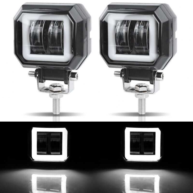 2 БРОЯ 40W Диодни Фарове за Мотор Мотокар ATV 12-24V LED Прожектор ФАР