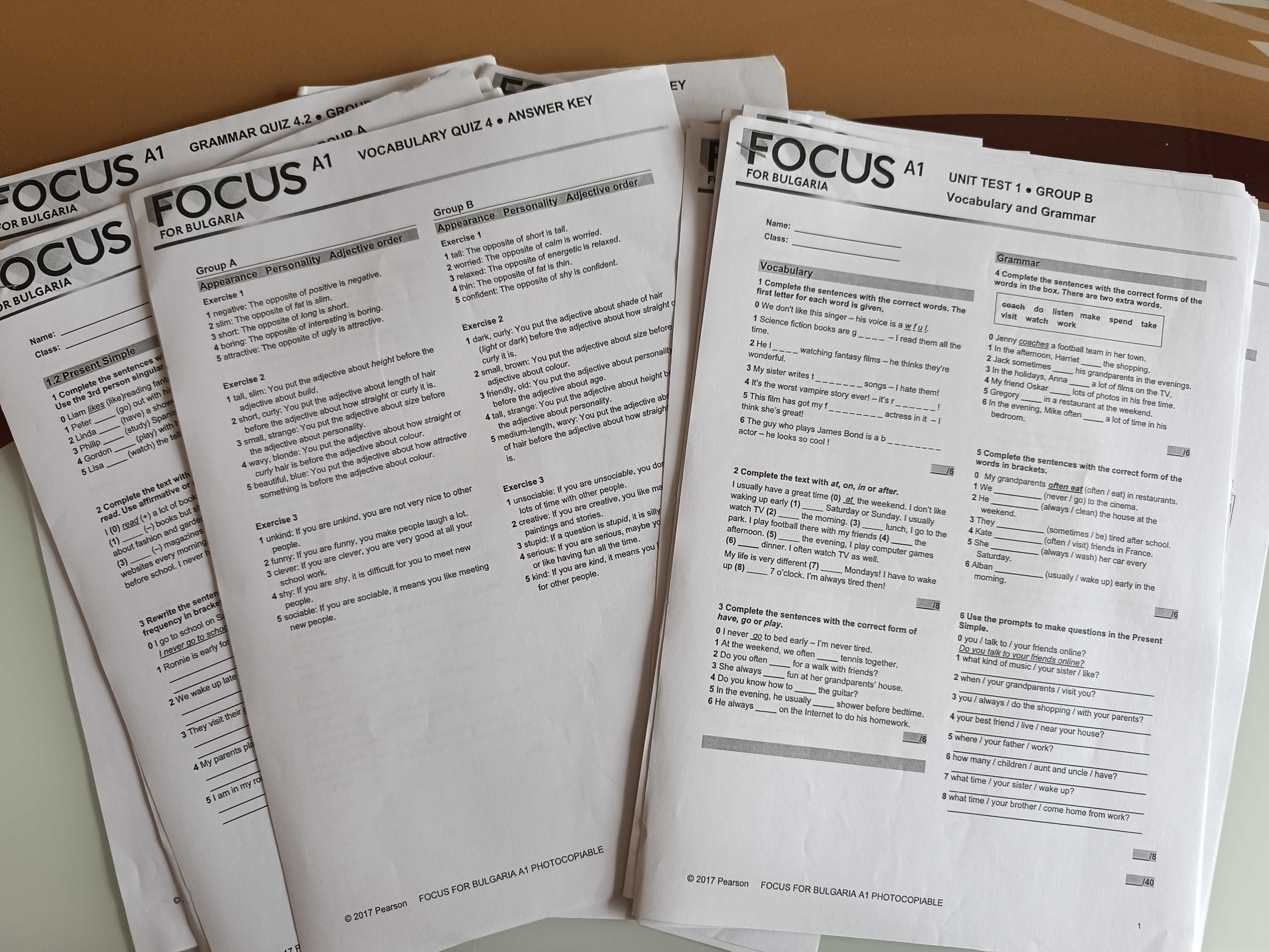 Английски Focus A1 учебник, тетрадка и тестове