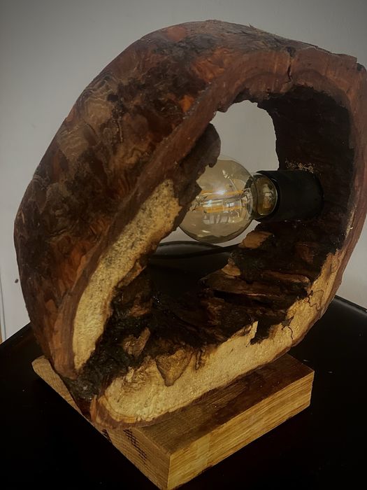 Handmade wooden lamp