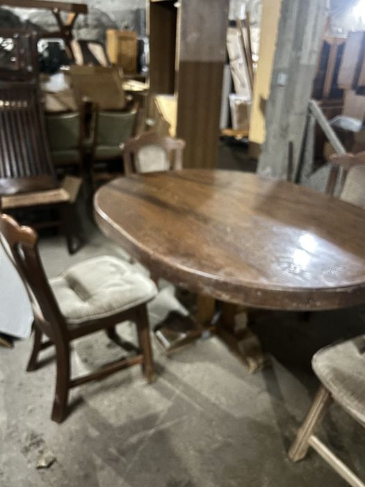 Масивна маса с 4стола