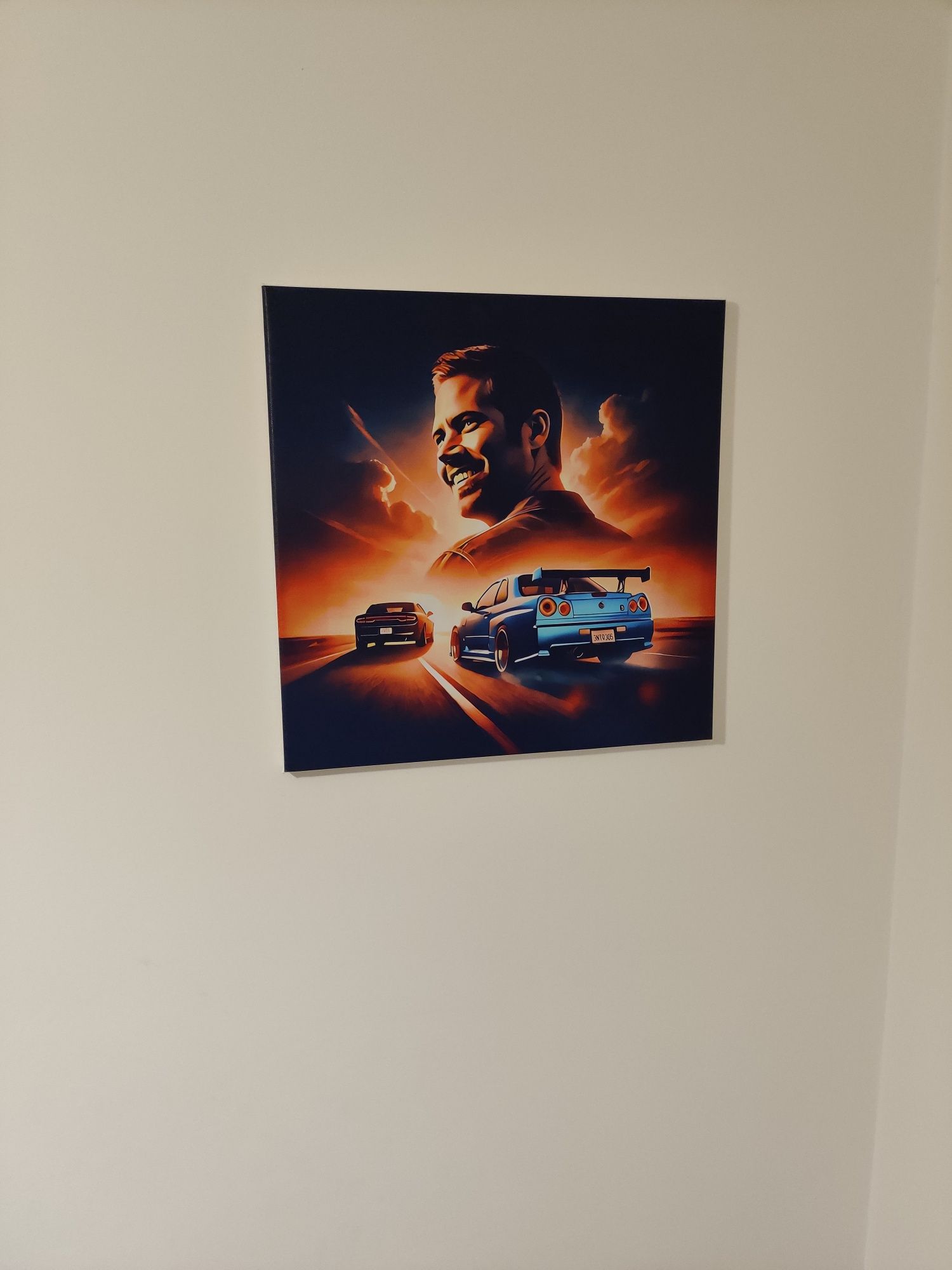 Tablou Canvas "Fast & Furious" - Tribut Paul Walker – 50x50 cm