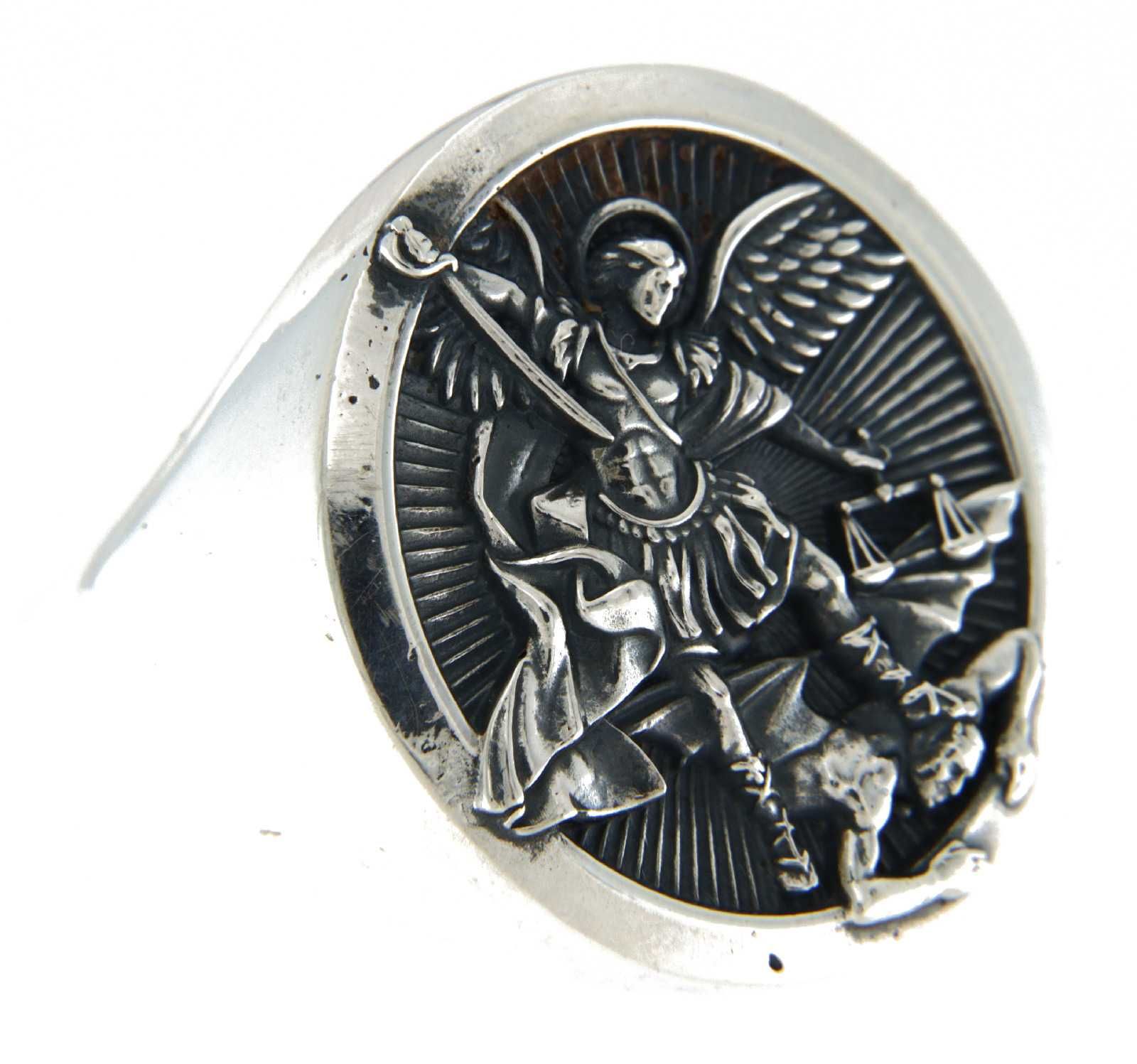 Inel ghiul argint 925 Arhanghelul Mihail