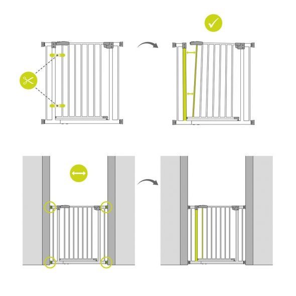 Преграда Hauck Stop N Safe2 white с удължител OpenStopWhite 21 см
