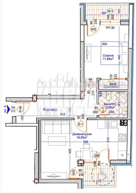2-стаен в Варна-Нептун площ 74 цена 269000