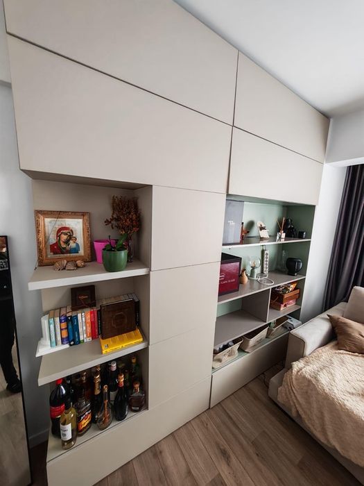 Bibliotecă modulară / mobilă living / dulap – 2 piese