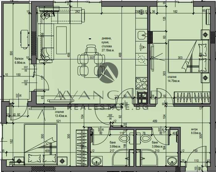 Продава се Тристаен апартамент в Пловдив, Христо Смирненски - 111 кв.м за 1232 €/кв.м - Снимка #12