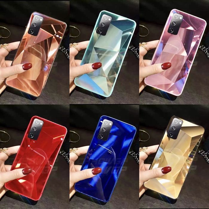 Husa tip oglinda model geometric 3D Samsung Galaxy Note 9, S20 FE 5G