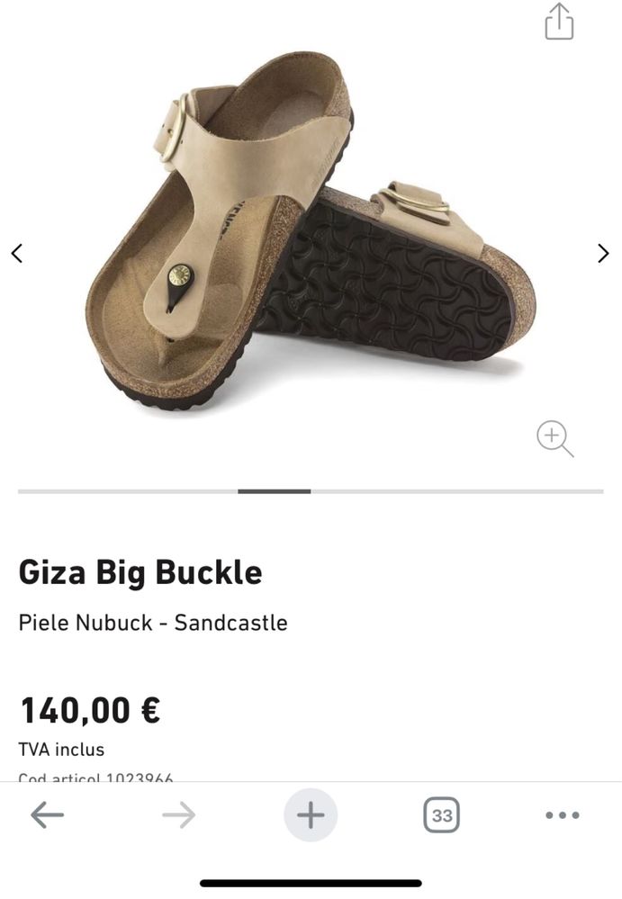 Slapi Giza Big Buckle Piele Nubuck