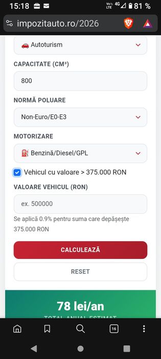 Matiz cu Gpl omologat