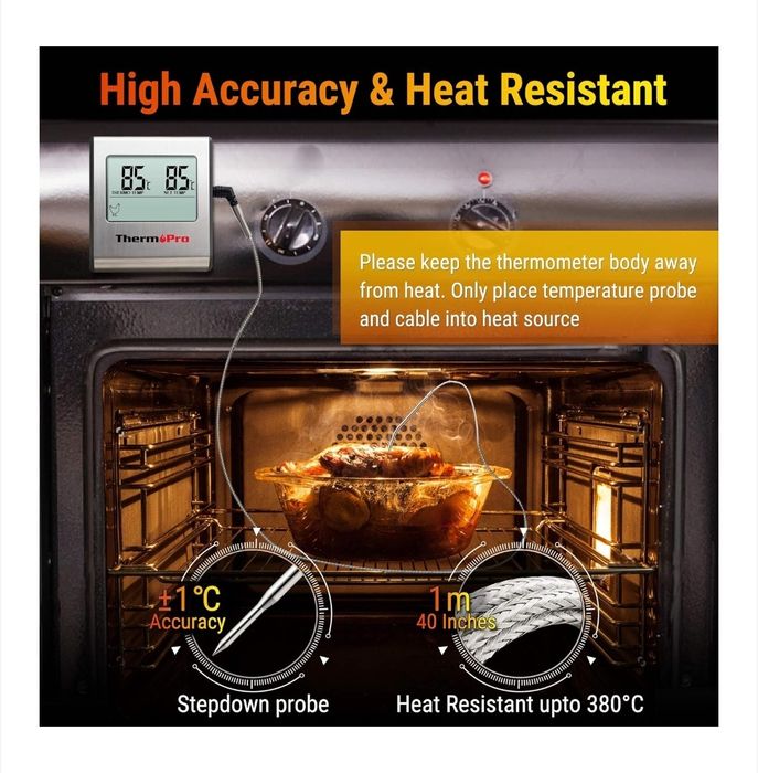 Termometro da cucina, ThermoPro, TP-16S, cottura, digitale, timer, son