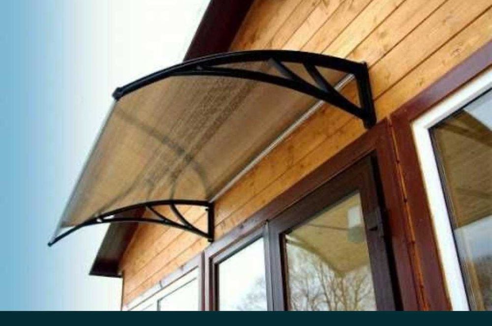 Козырьки с поликарбоната над окнами, дверями и входными группами,