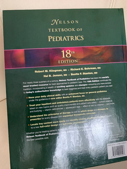 Kliegman - Nelson's Textbook of Pediatrics, ed 18, NOU, pediatrie
