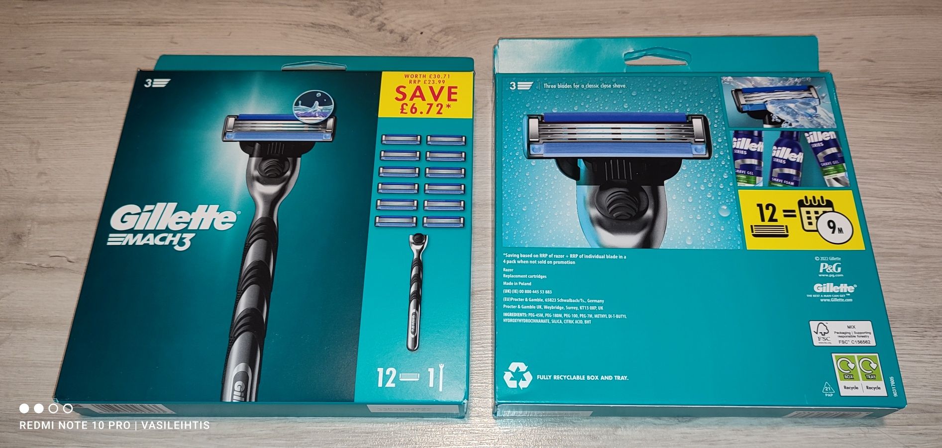 Gillette Mach 3 Clasic (set 12 rezerve+ aparat inclus)