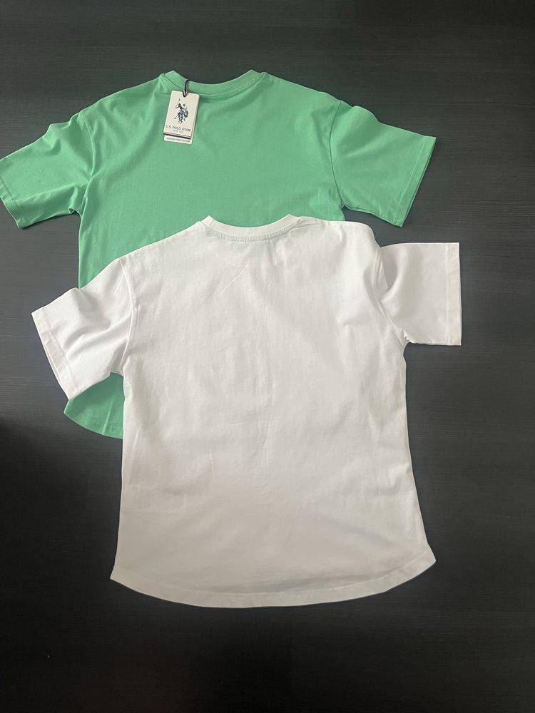 Тениски U.S POLO ASSN.  T-Shirt 2 pack - White & Green