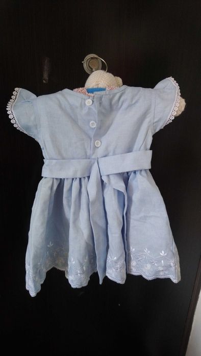 Rochita, 0-6 luni, albastră , cu mânecă scurta