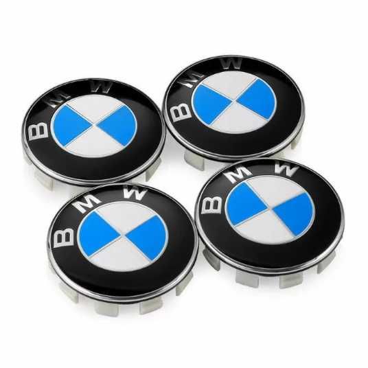 Set 4 Capace centrale pentru jante de aliaj cu logo BMW 68mm