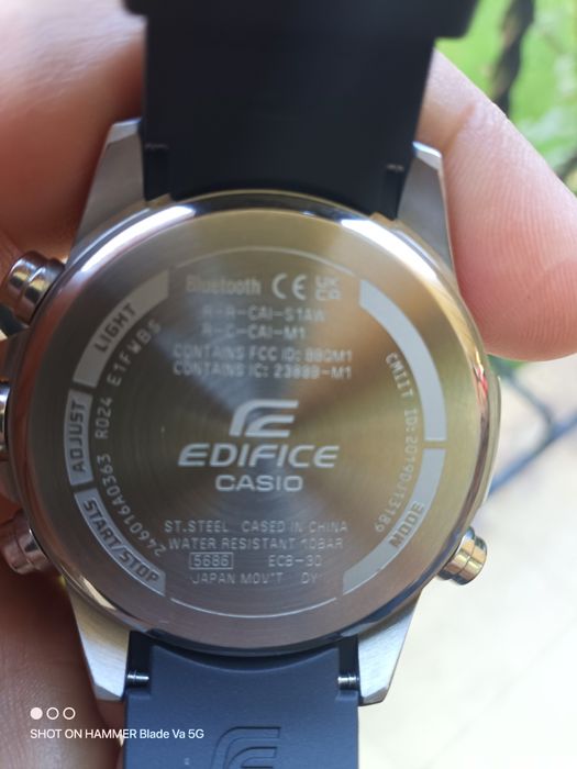 Силиконова каишка за часовник CASIO Edifice
