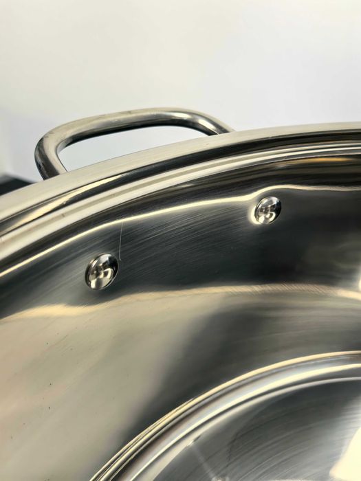 Cratita inox 40x16 cm 20 litri cu capac sticla 340 lei