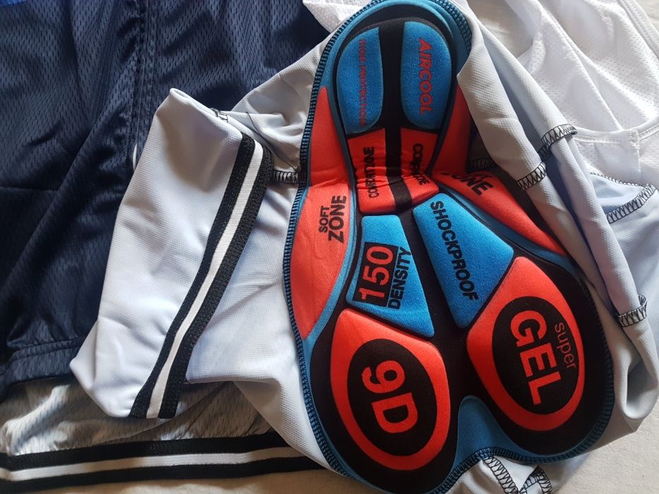 Echipament ciclism Cube Albastru sau negru NOU set tricou si pantaloni