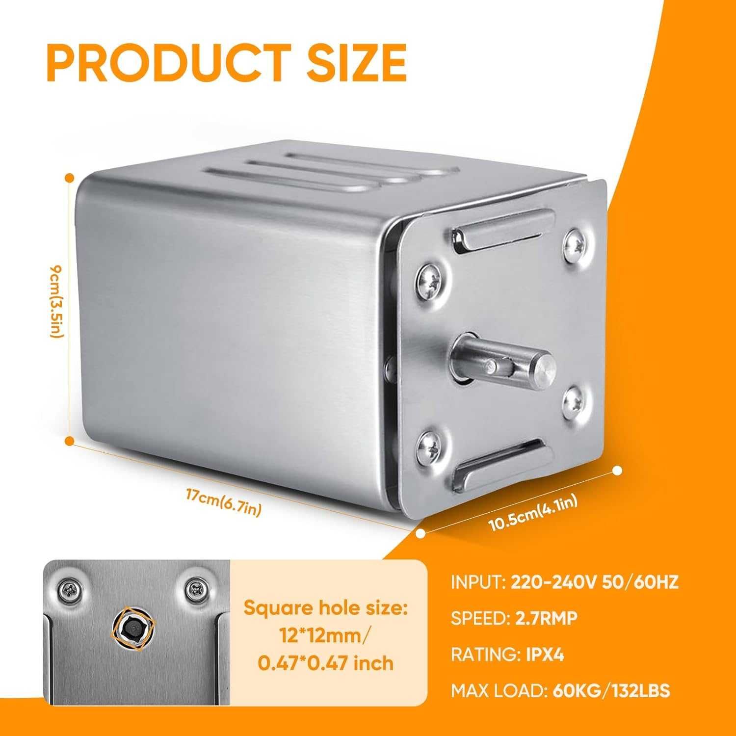 Професионален мотор за барбекю Yontwe SP-S40