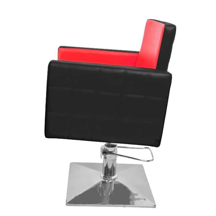 Професионален фризьорски стол PA08F0 - бял/оранжев/червен/черно-червен