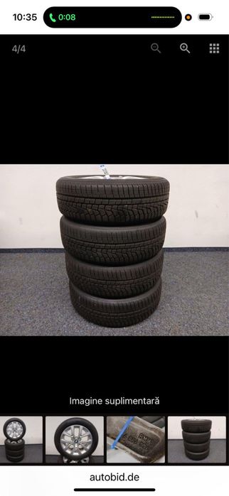 Jante aliaj+cauciucuri de iarna BMW X1 17 inch