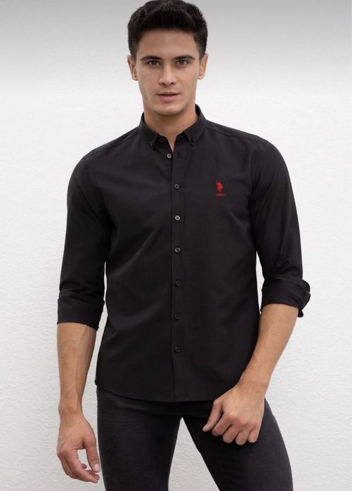 Pachet 1+1 Camasa Polo U.S Assn. Alb, Negru, Bleumarin