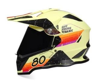 Ендуро каска №3826 YELLOW MAT