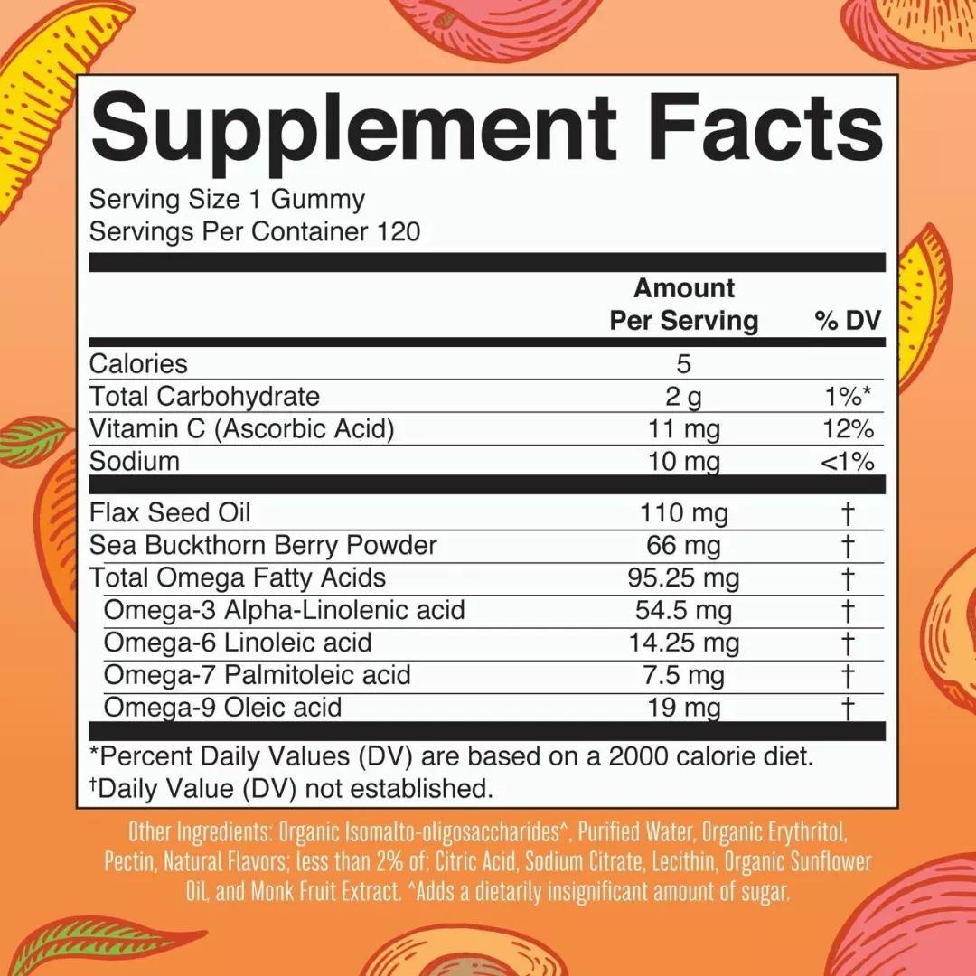 Omega 3-6-7-9 gummies mango apelsin 120 gummies