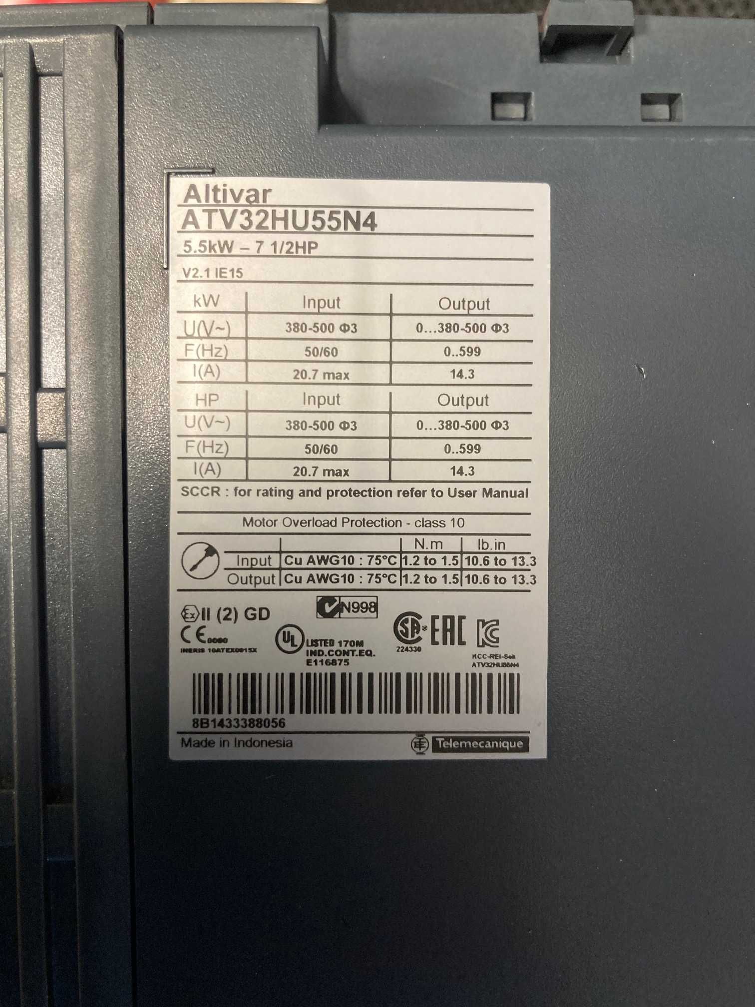 Честотен регулатор(инвертор) Altivar 32 5,5кw 400V AC