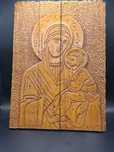 Icoană sculptată manual, lemn masiv. Cca. 1900