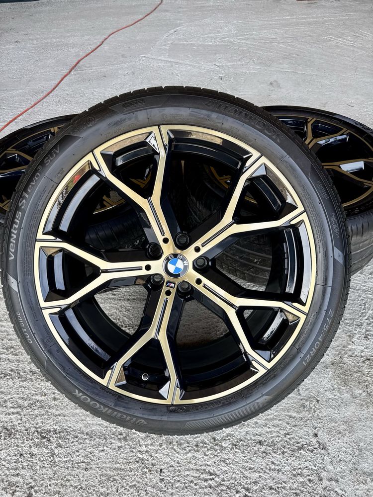 Jante Bmw X5 X6 R21 G05 G06 M741 Originale Gold Hankook de vara 2024
