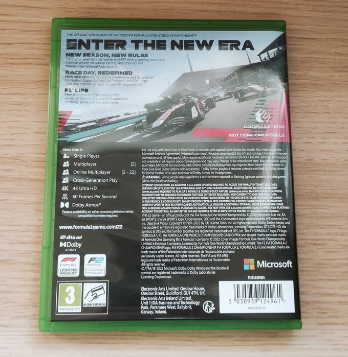 Оригинална нова видеоигра F1 22 за Xbox One