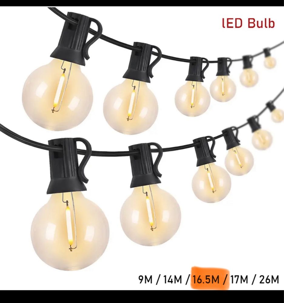 Ghirlanda LED  interconectabila 16.5m cu 30 becuri