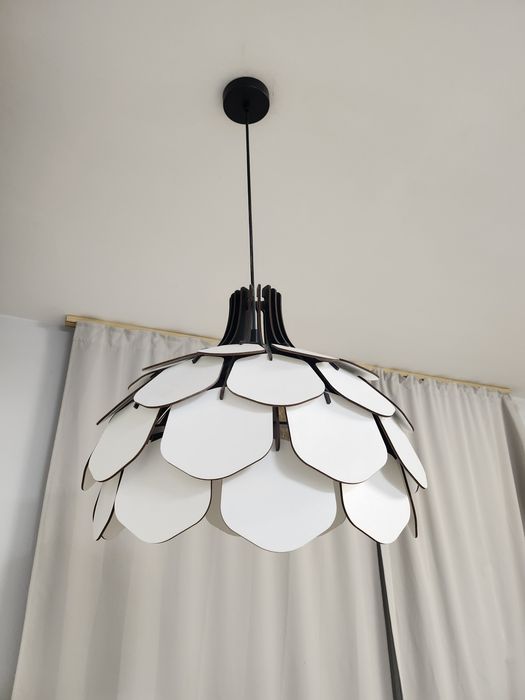 Pendul 1xE27 60W alb/negru Morales